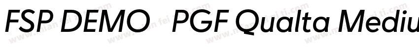 FSP DEMO   PGF Qualta Medium字体转换